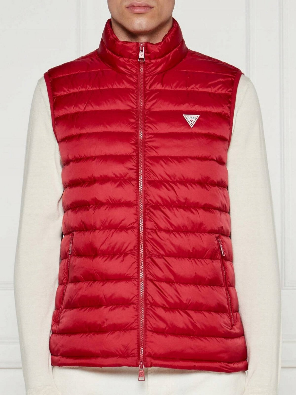 GUESS Hommes Gilet Gj Hooded Puffer Ves M4YN11 WG922 G585 Rouge gioboutiqueweb