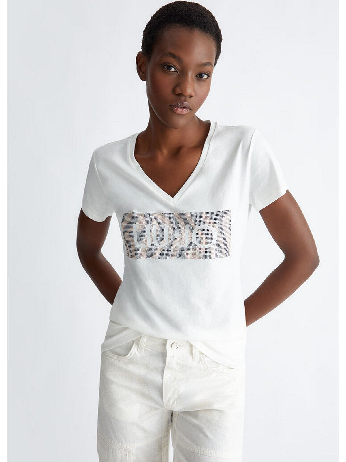 LIU JO WHITE T-Shirt et polo pour femmes WA4019JS923 Q9994 Blanc