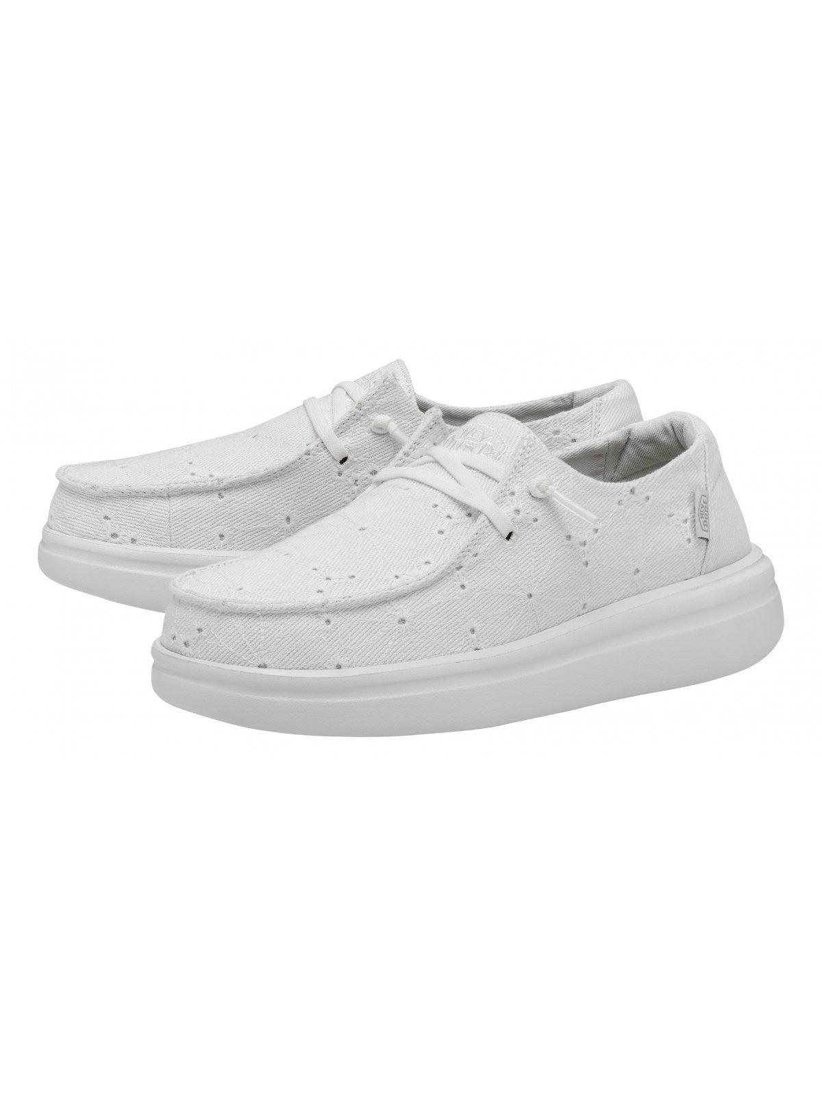 HEY DUDE Mocassin Wendy Rise Eyelet W HD.40075 9CT Blanc pour femme