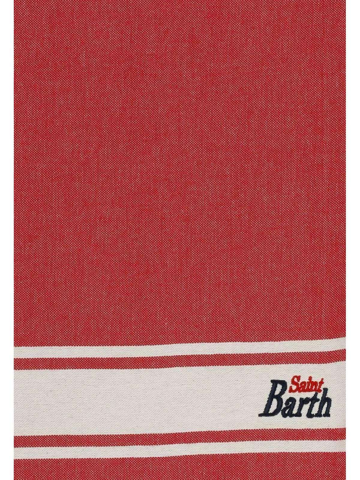 MC2 SAINT BARTH Serviette de plage pour hommes FOUTASPONGE 02254F Rouge