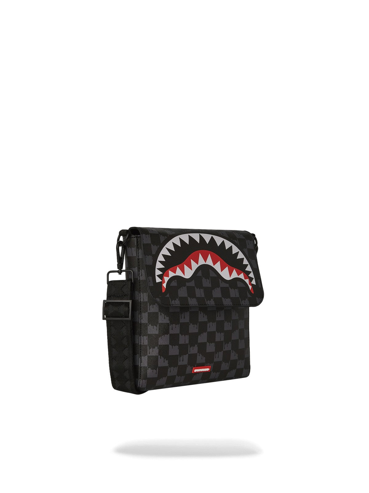 SPRAYGROUND Hommes DRIP CHECK SHARK MESSENGER SLING 910B6572NSZ Noir