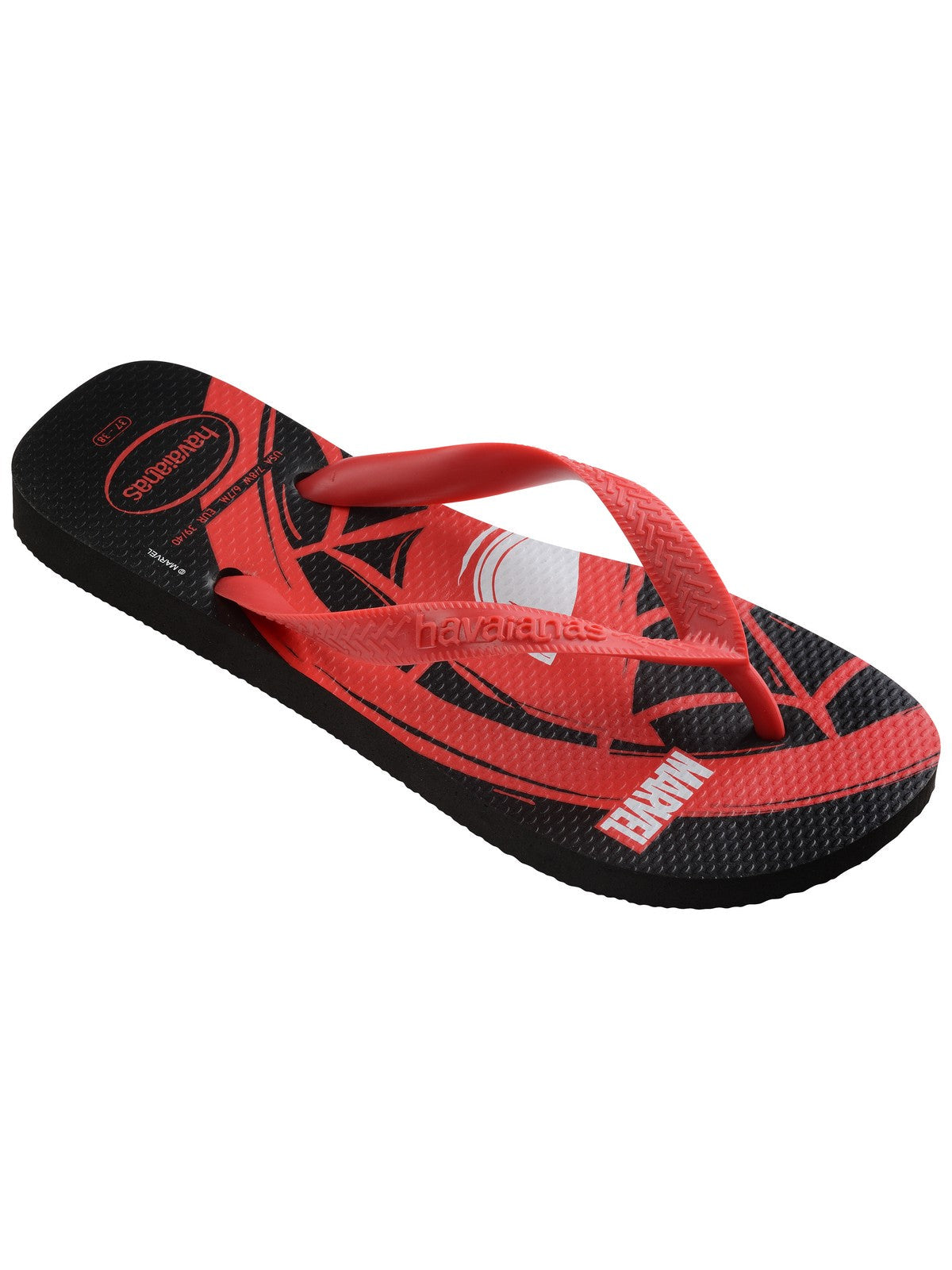 Tongs pour hommes HAVAIANAS Hav. Top Marvel Logomania 4146953.9710 Noir