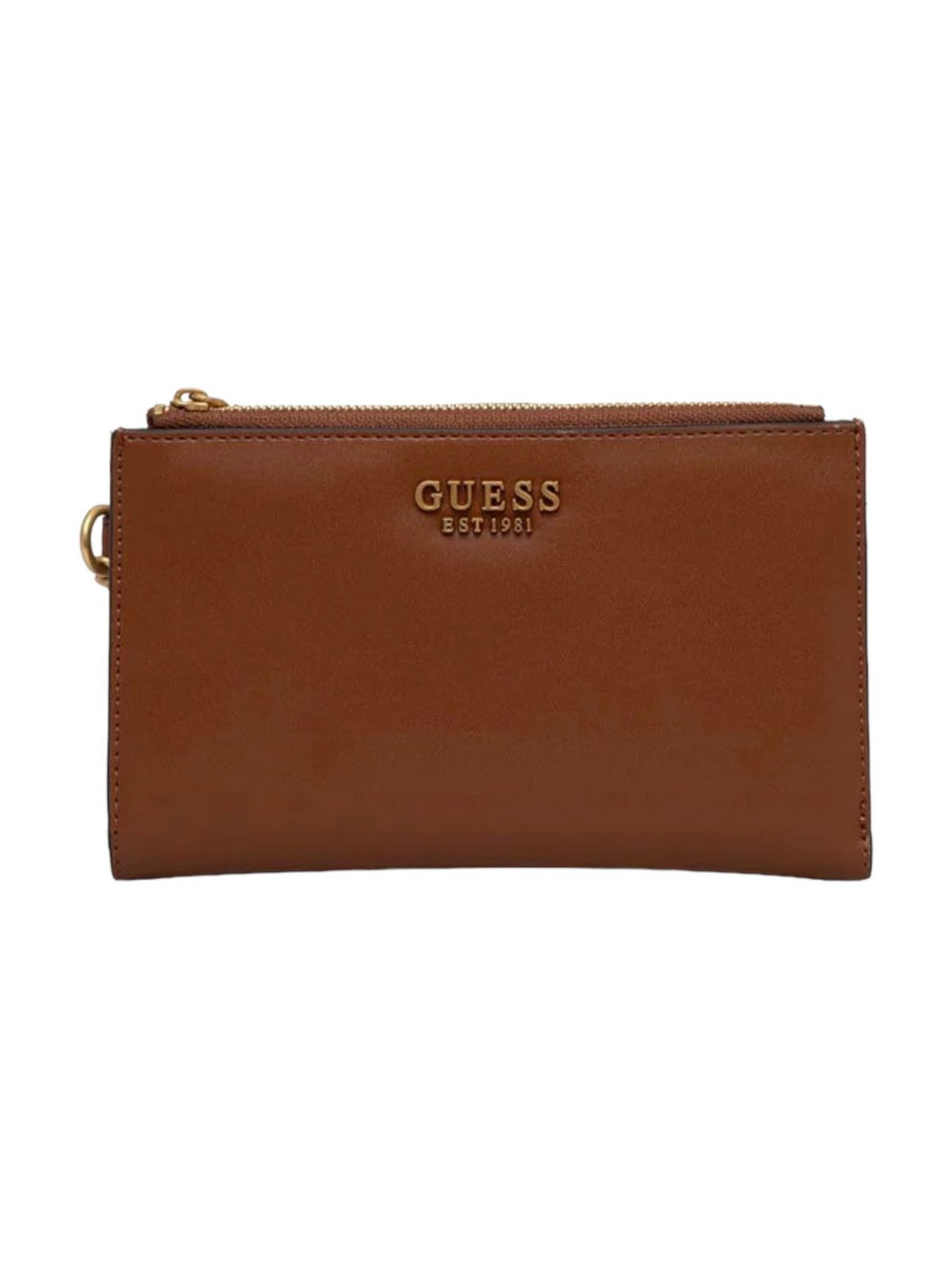 GUESS Portefeuille femme Laurel Slg Large Zip SWVA85 00570 COG Brown