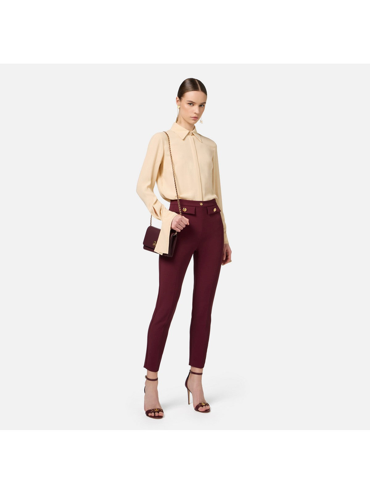 ELISABETTA FRANCHI Pantalons pour femmes PA02446E2 CG3 Rouge