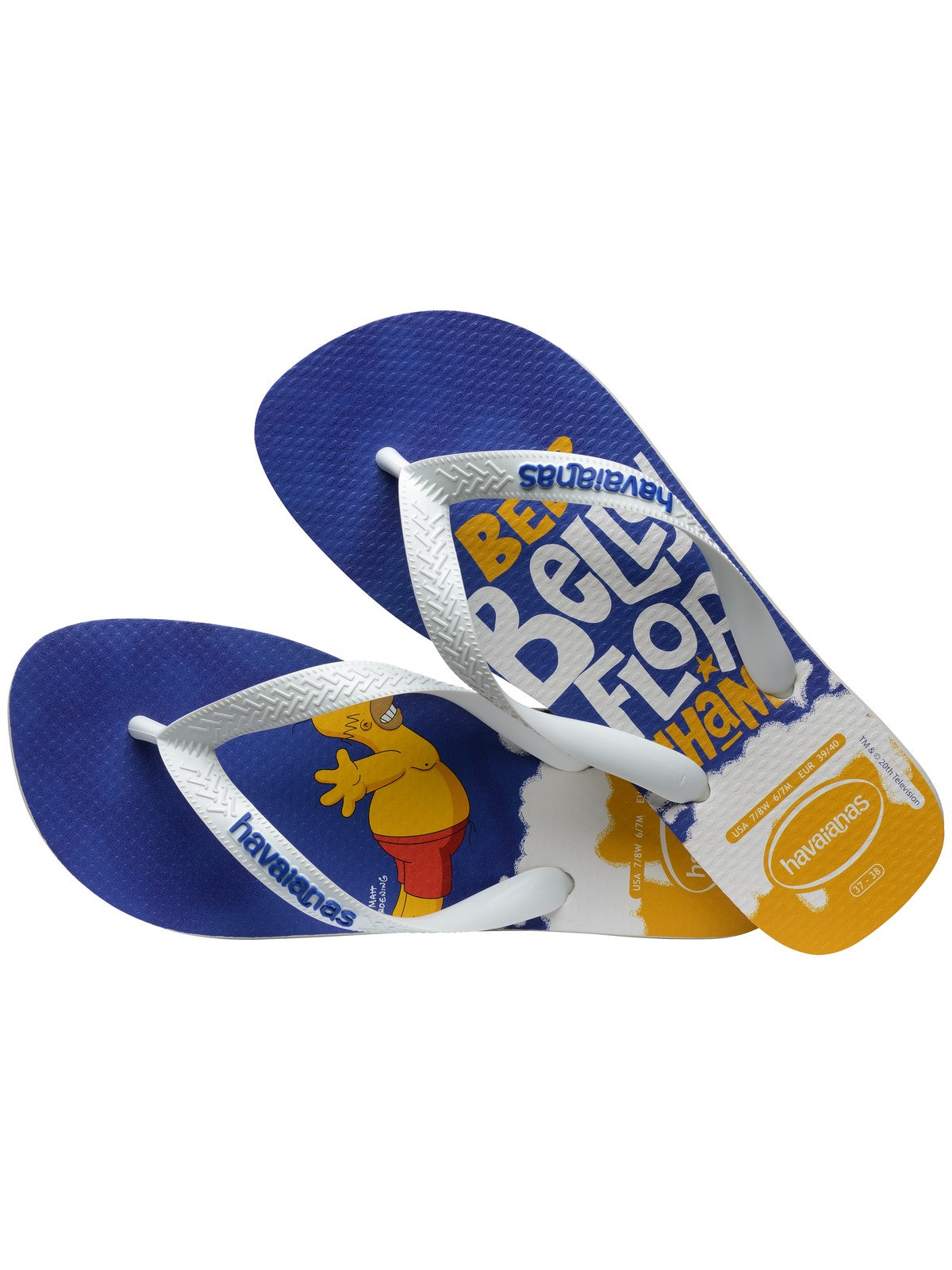 Tongs unisexes pour adultes HAVAIANAS Hav. Simpsons 4137889.7462 Blanc