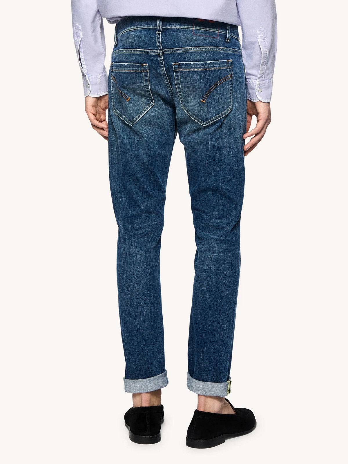 DONDUP Hommes Jeans George UP232 DS0041U GW4 800 Bleu