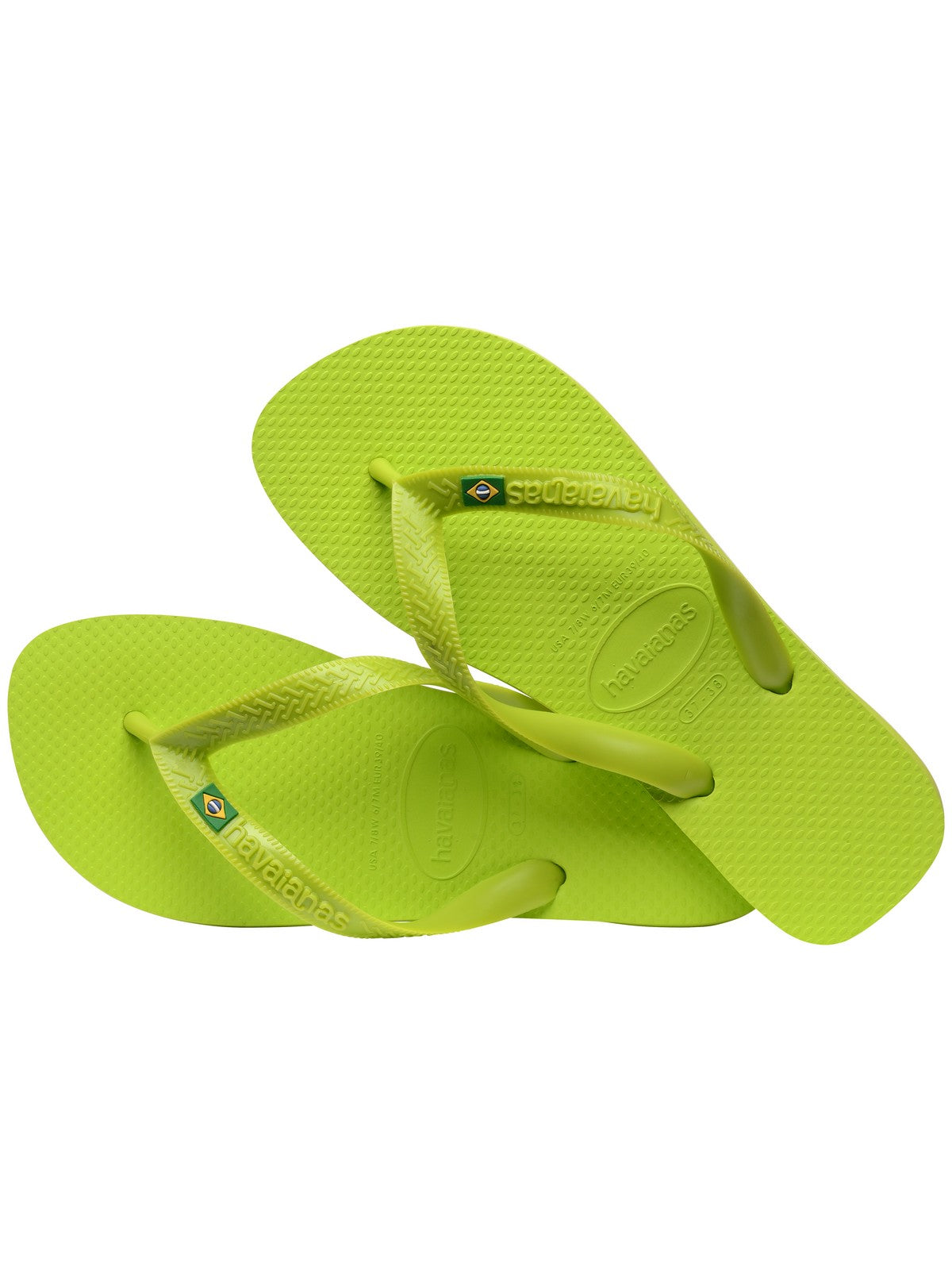 Tongs unisexes pour adultes HAVAIANAS Hav. Brasil 4000032.7344 Vert