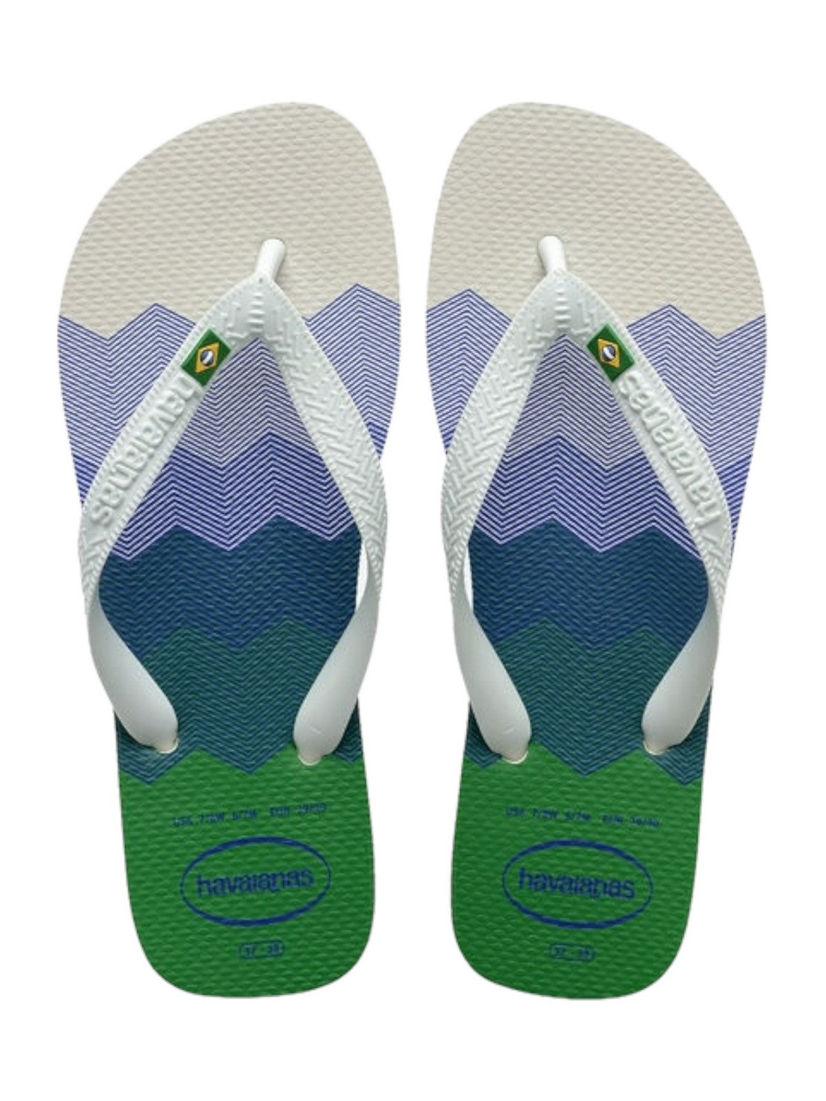 Tongs unisexes pour adultes HAVAIANAS Hav. Brasil Fresh 4145745.7886 Blanc