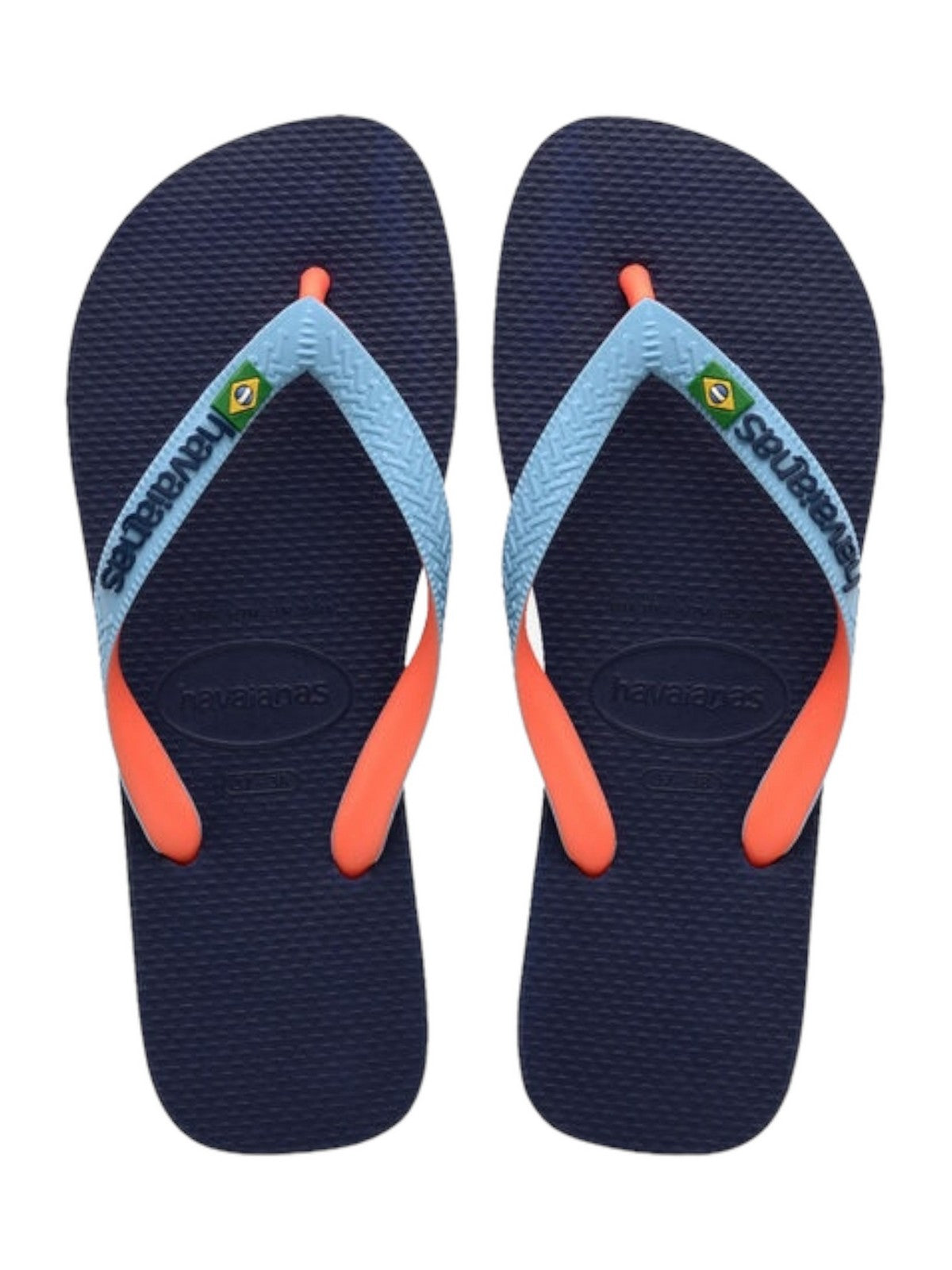 Tongs unisexes adultes HAVAIANAS Hav. Brasil mix 4123206.6854 Bleu