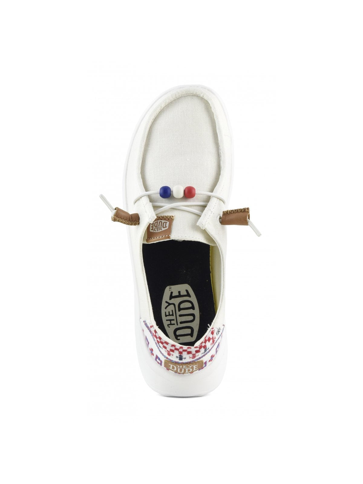 HEY DUDE Mocassin Wendy Peak Baja Stripe HD.40739 100 Blanc pour femme