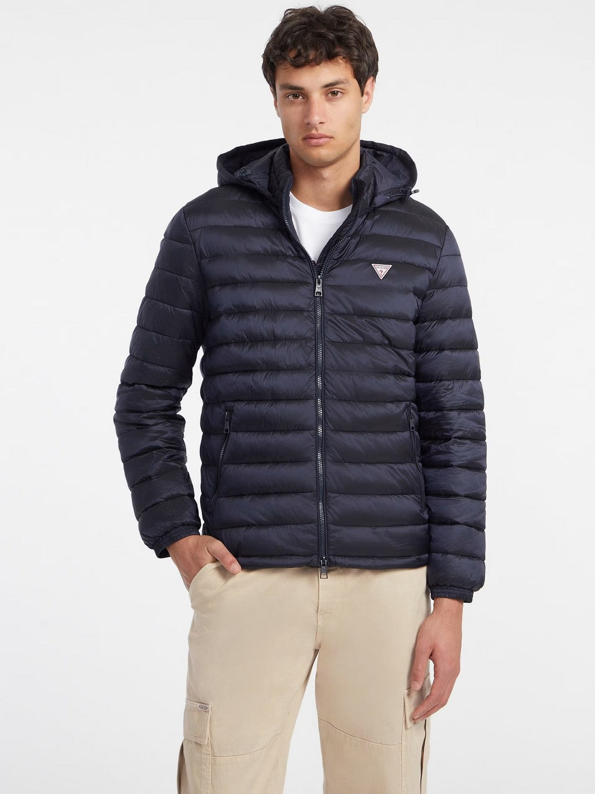 GUESS Hommes Doudoune GJ HOODED PUFFER M4YL99 WG922 A71W Bleu