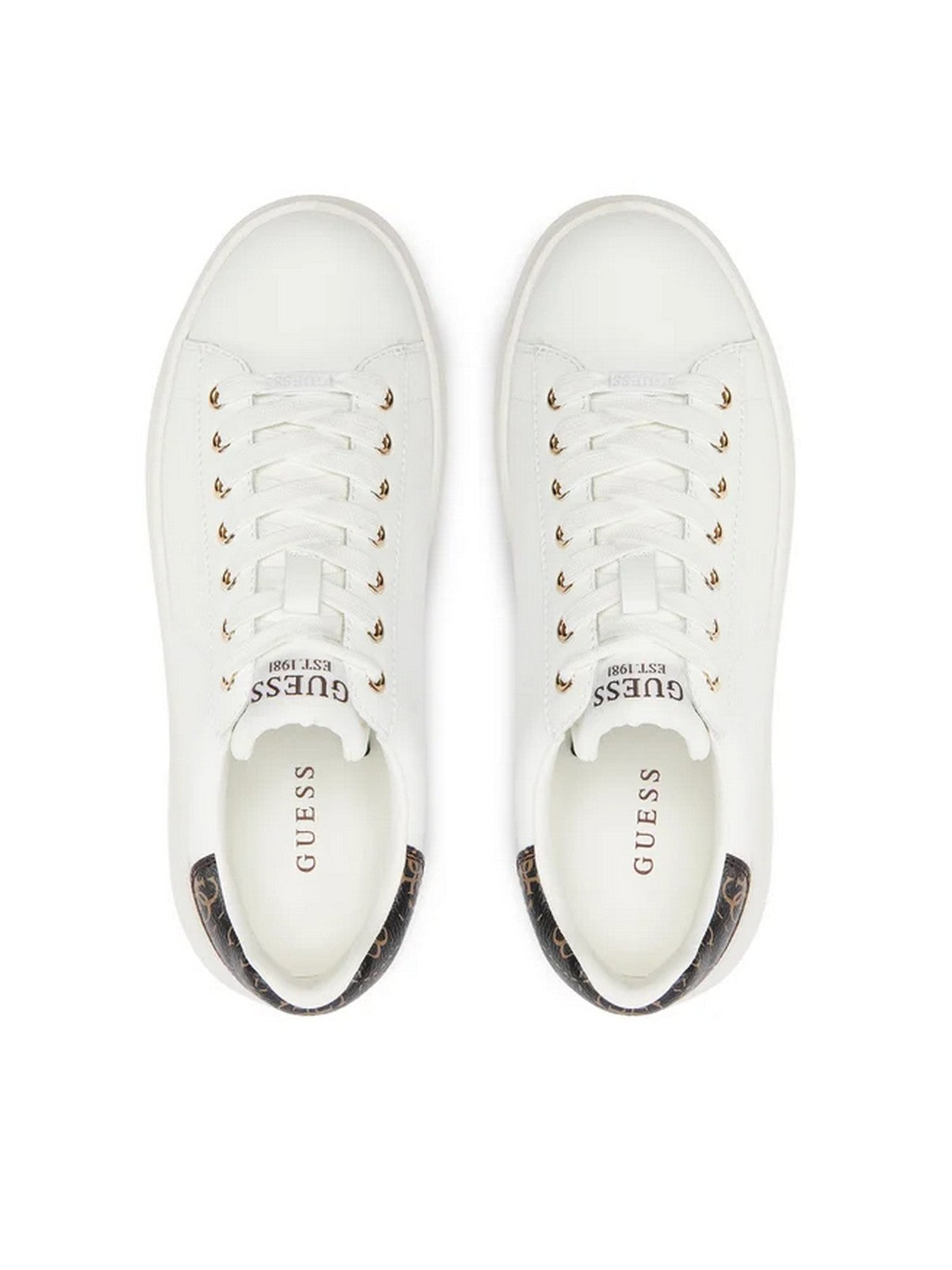 GUESS Femme Sneaker Elbina FLJELB FAL12 WHBRO Blanc