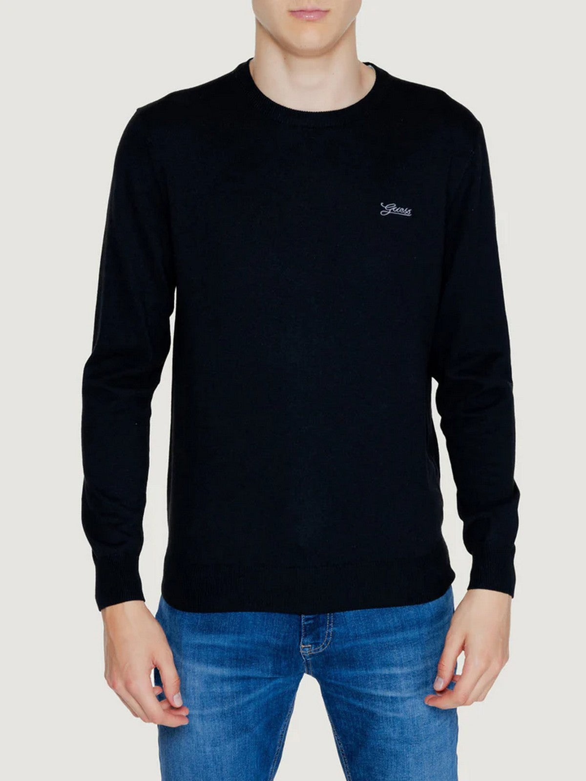 Pull GUESS Hommes Daniel Cn Ls Basic S M4YR01 Z3052 JBLK Noir