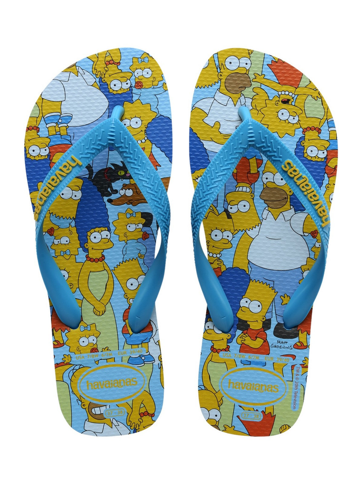 Tongs unisexes adultes HAVAIANAS Hav. Simpsons 4137889.0212 Turquoise