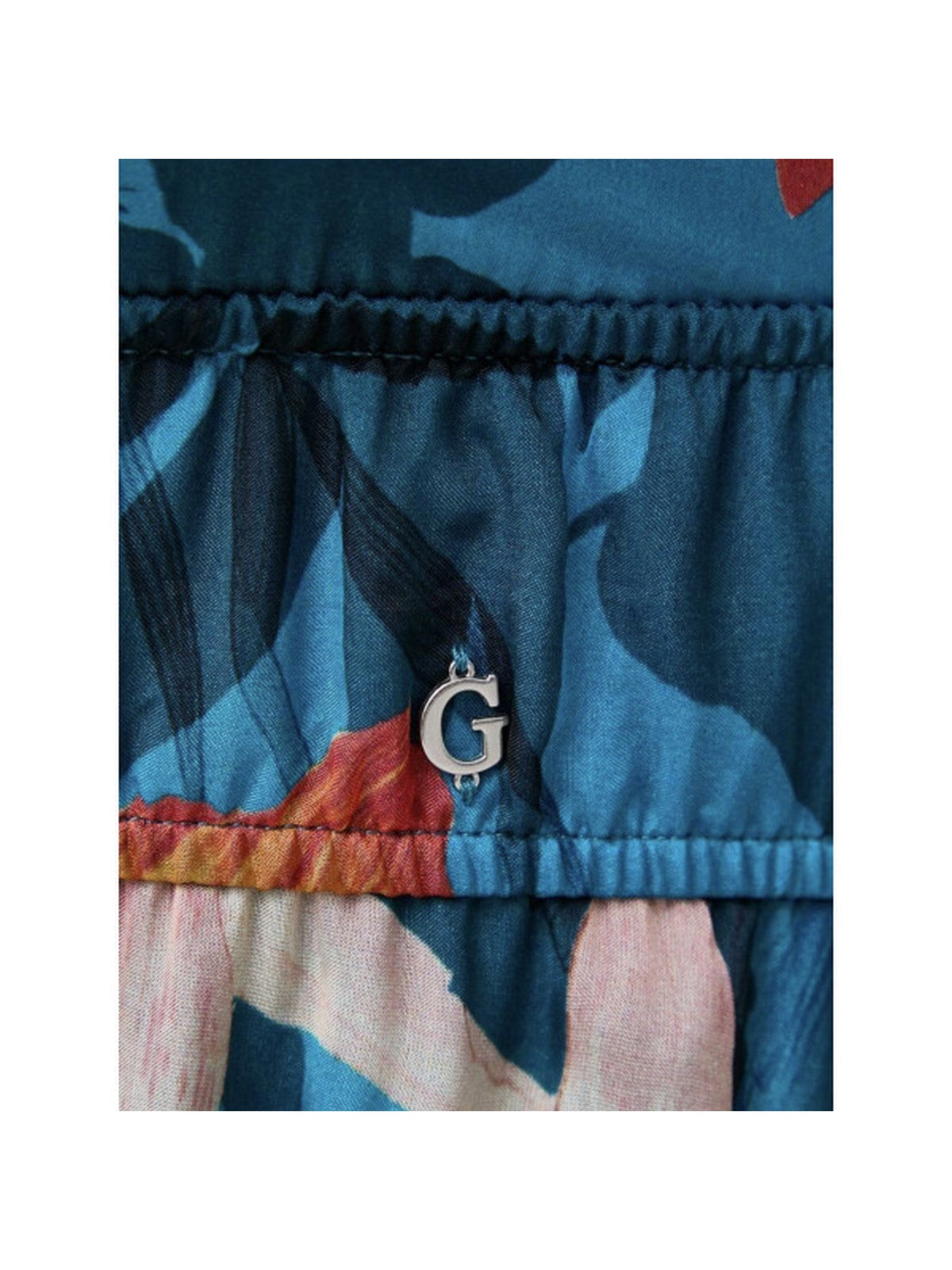 GUESS Robe Femme Slide Elide Long Printe W4GK37 WE550 P7QE Bleu