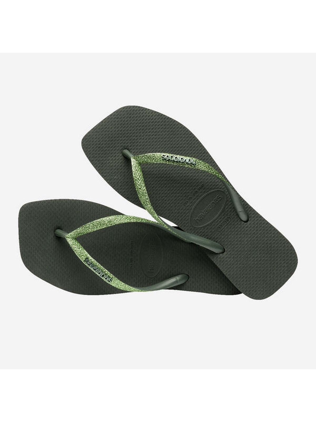 HAVAIANAS Tongs pour femmes Hav. Square glitter 4148102.4896 Vert