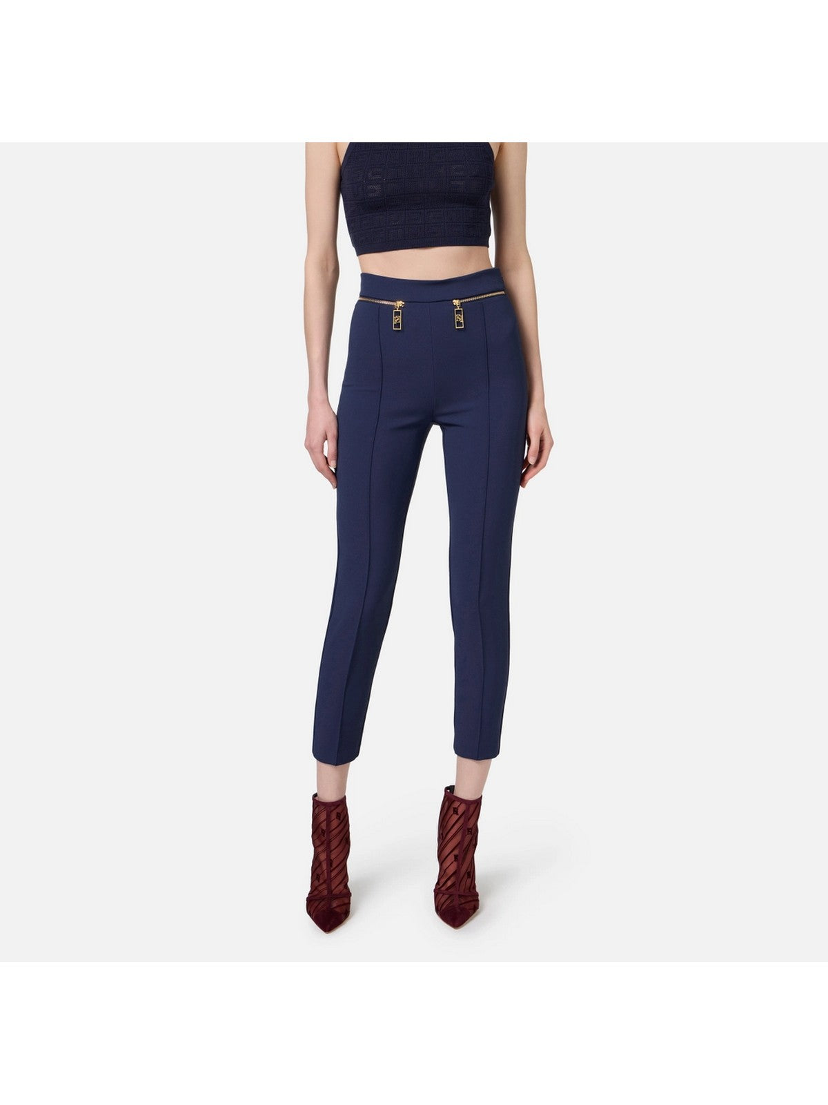 ELISABETTA FRANCHI Pantalon Femme PA03646E2 B75 Bleu