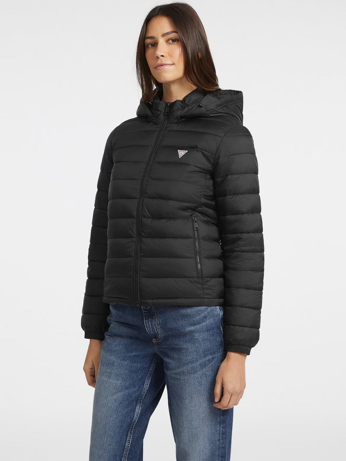 Doudoune GUESS pour femme GJ HOODED PUFFER W4YL00 WG922 JBLK Noir