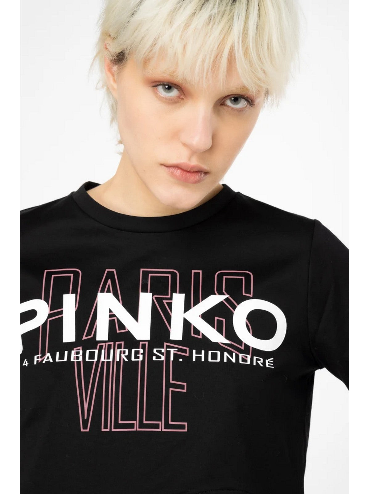 PINKO T-shirt et polo pour femmes Martignano 103130-A1LV Z99 Noir