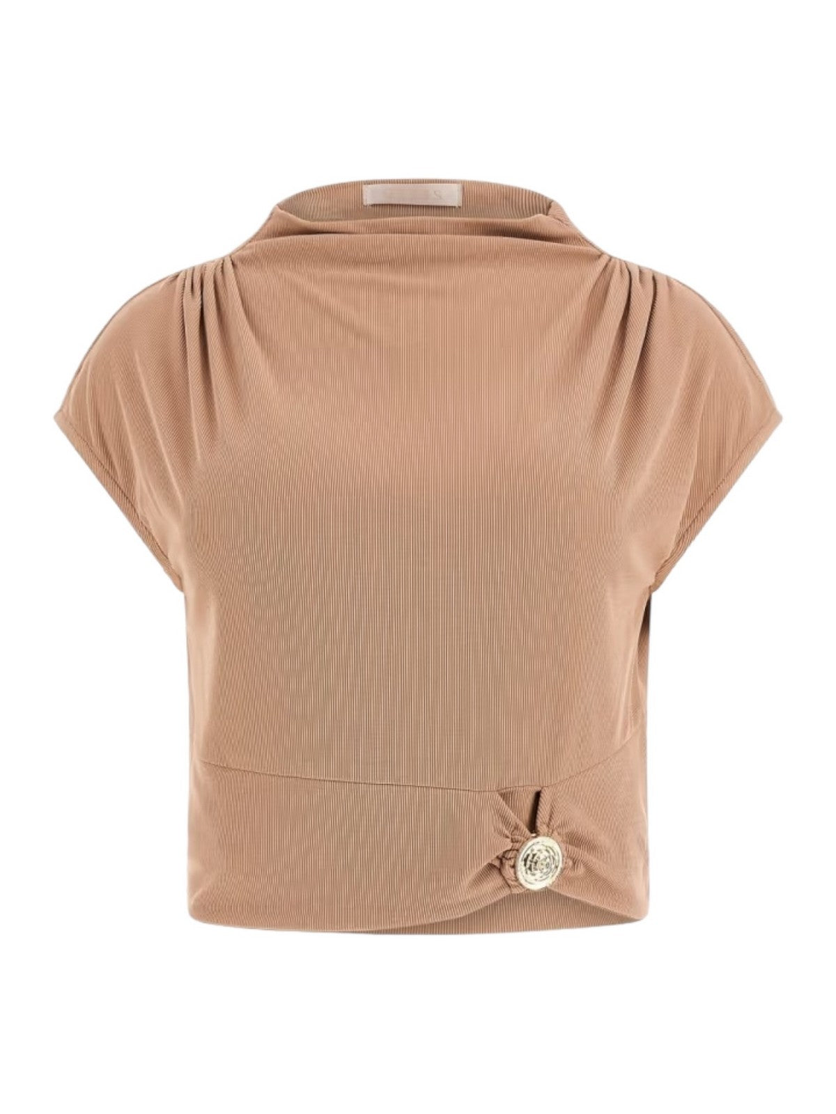 GUESS Top Femmes Sl Turtle Nk Febe To W4RP40 KAQL2 G1DQ Beige