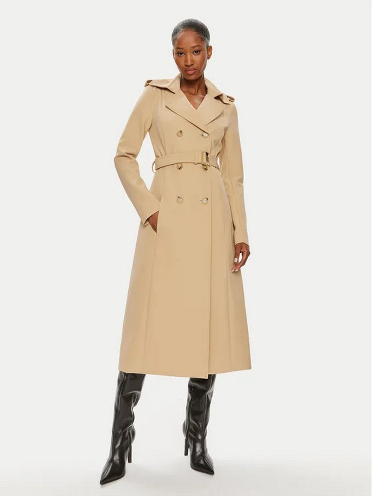 PATRIZIA PEPE Trench Coat Femme 8O0137 A2AW B663 Beige