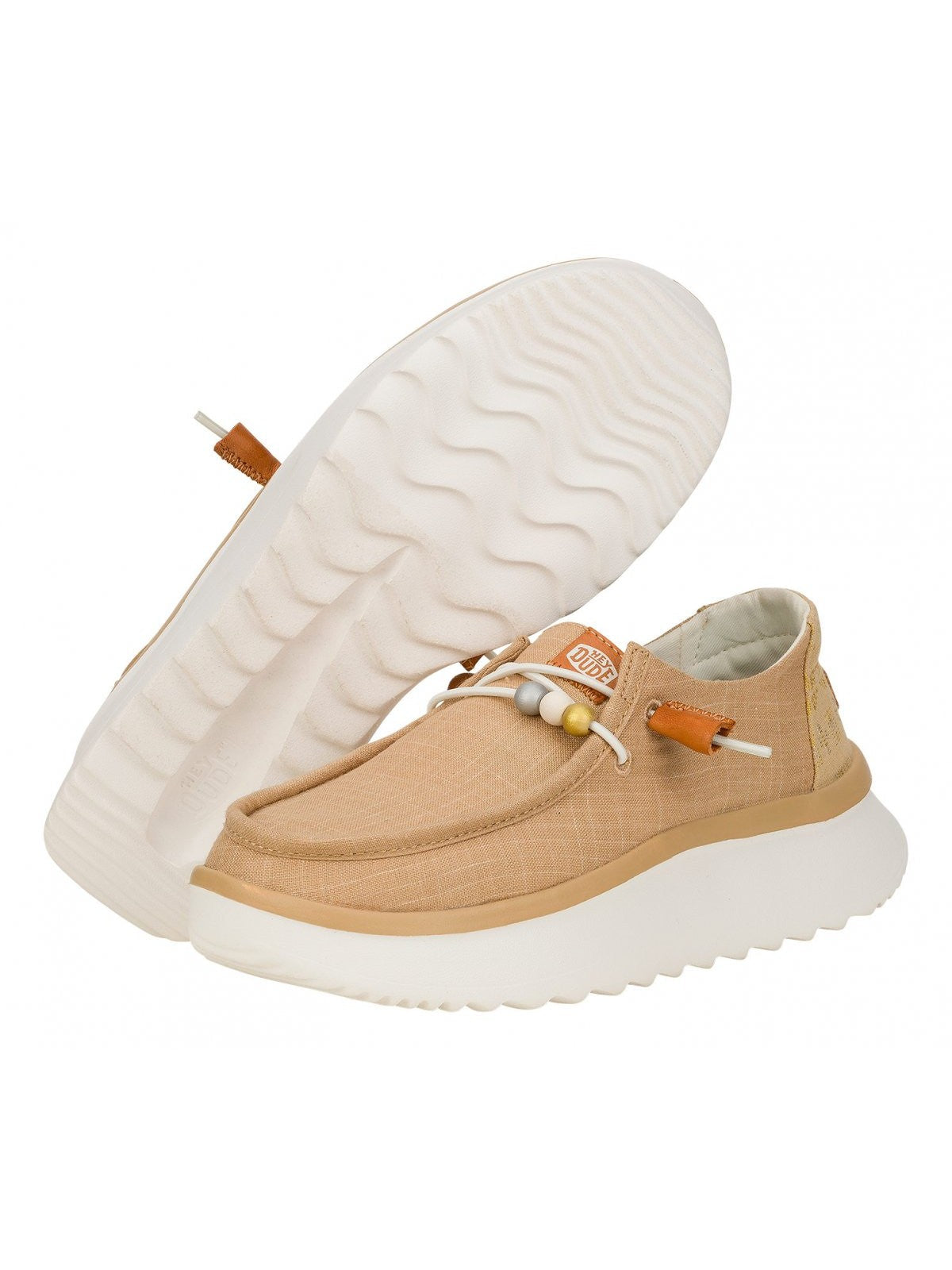 HEY DUDE Mocassin Wendy Peak Baja Stripe HD.40739 265 Beige pour femme