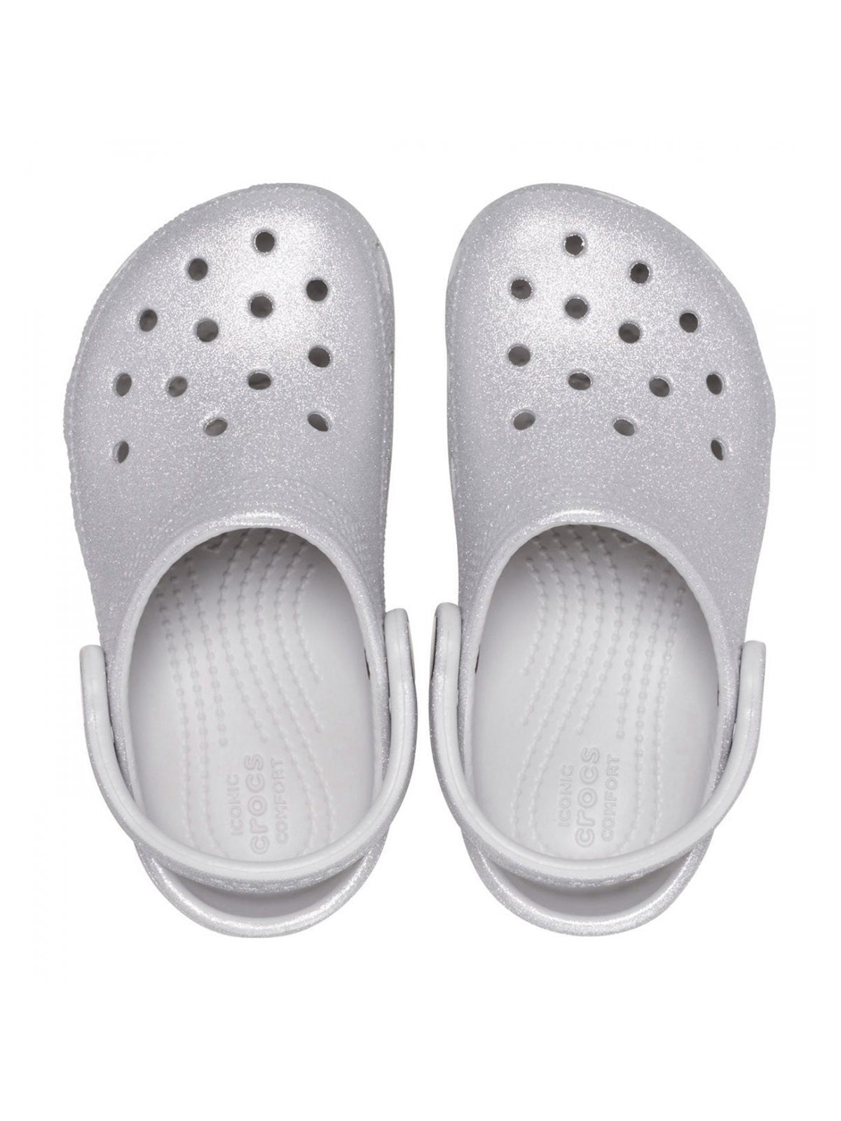 CROCS Enfants et Filles Classic Glitter Clog K 206993 0IC Argent