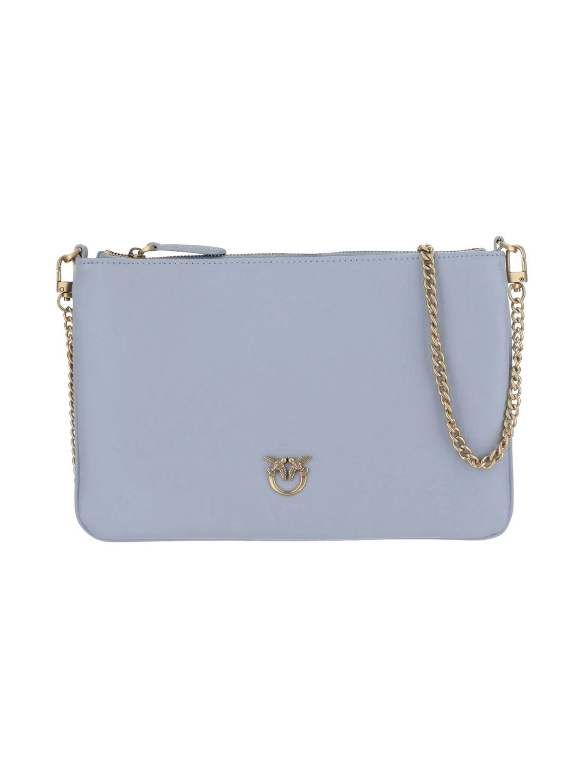 PINKO Sac en soie de veau classique plat pour femme 100455-A0F1 E57Q Bleu