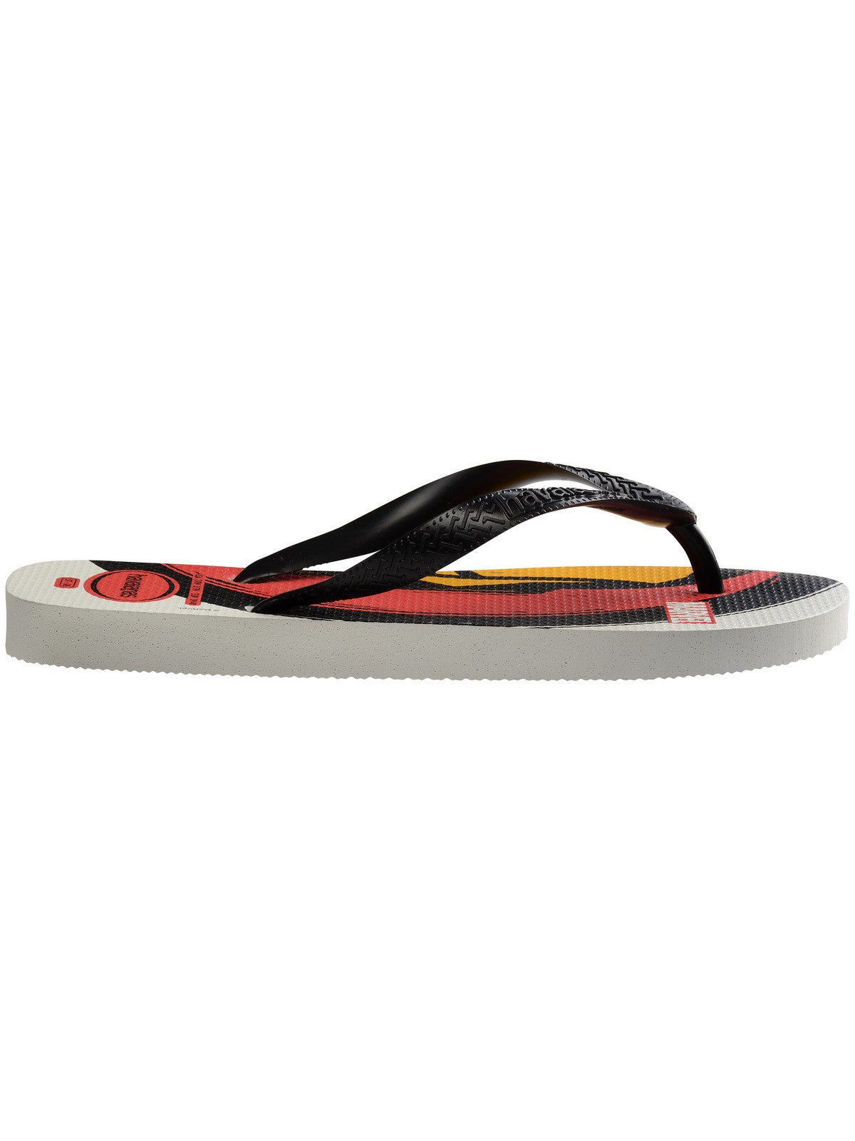 Tongs pour hommes HAVAIANAS Hav. Top Marvel Logomania 4146953.0001 Blanc