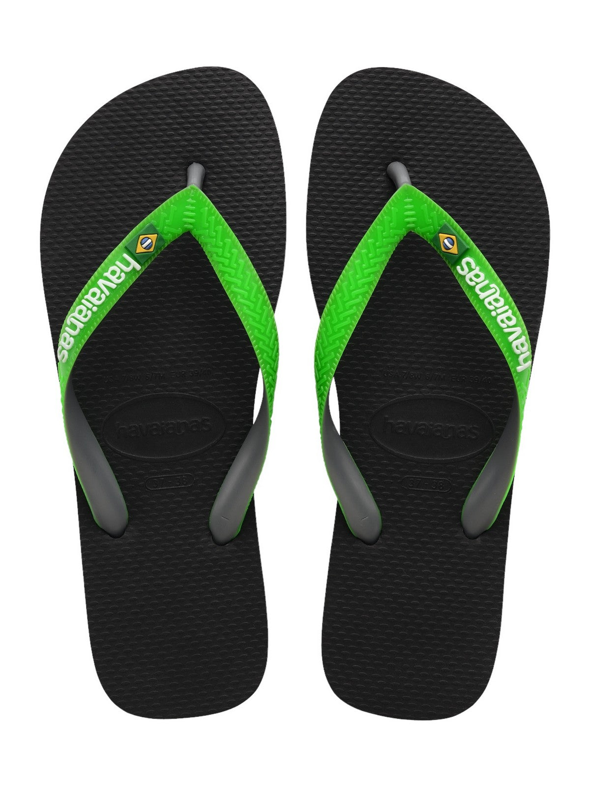 Tongs unisexes adultes HAVAIANAS Hav. Brasil mix 4123206.8075 Noir