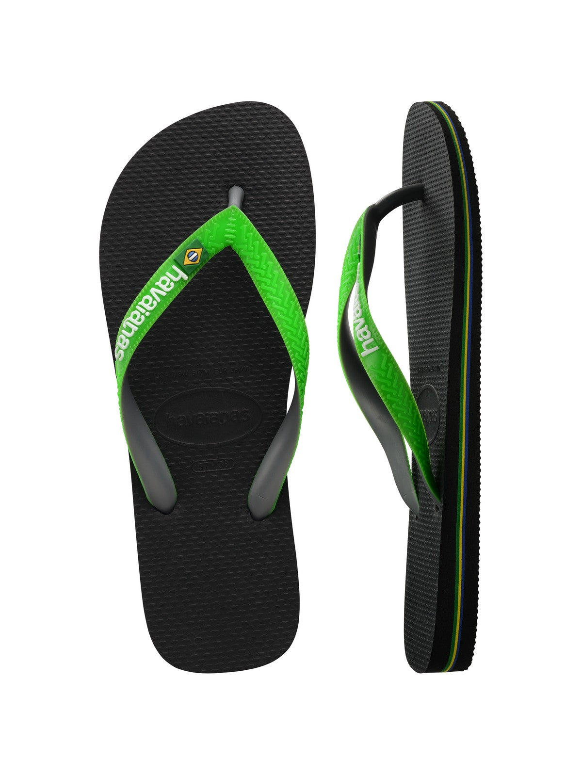 Tongs unisexes adultes HAVAIANAS Hav. Brasil mix 4123206.8075 Noir