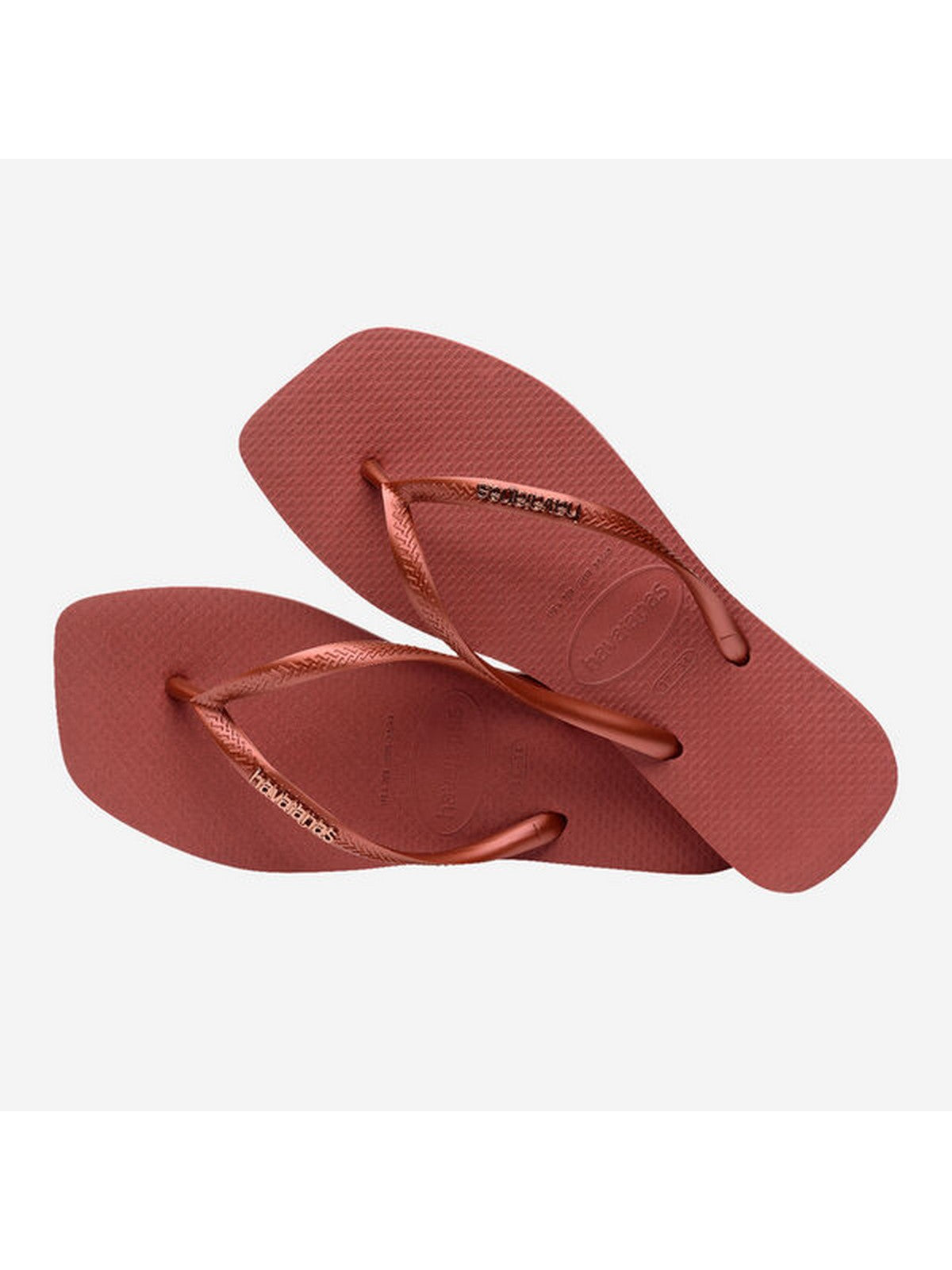 HAVAIANAS Tongs femmes Hav. logo carré métallique 4148257.5416 Rouge