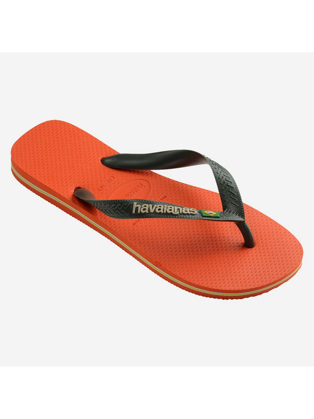 Tongs adultes unisexes HAVAIANAS Hav. Brasil logo 4110850.5568 Orange