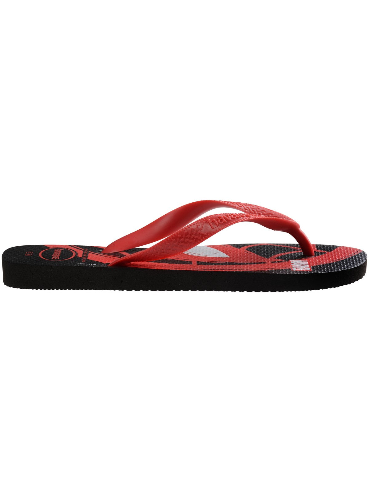 Tongs pour hommes HAVAIANAS Hav. Top Marvel Logomania 4146953.9710 Noir