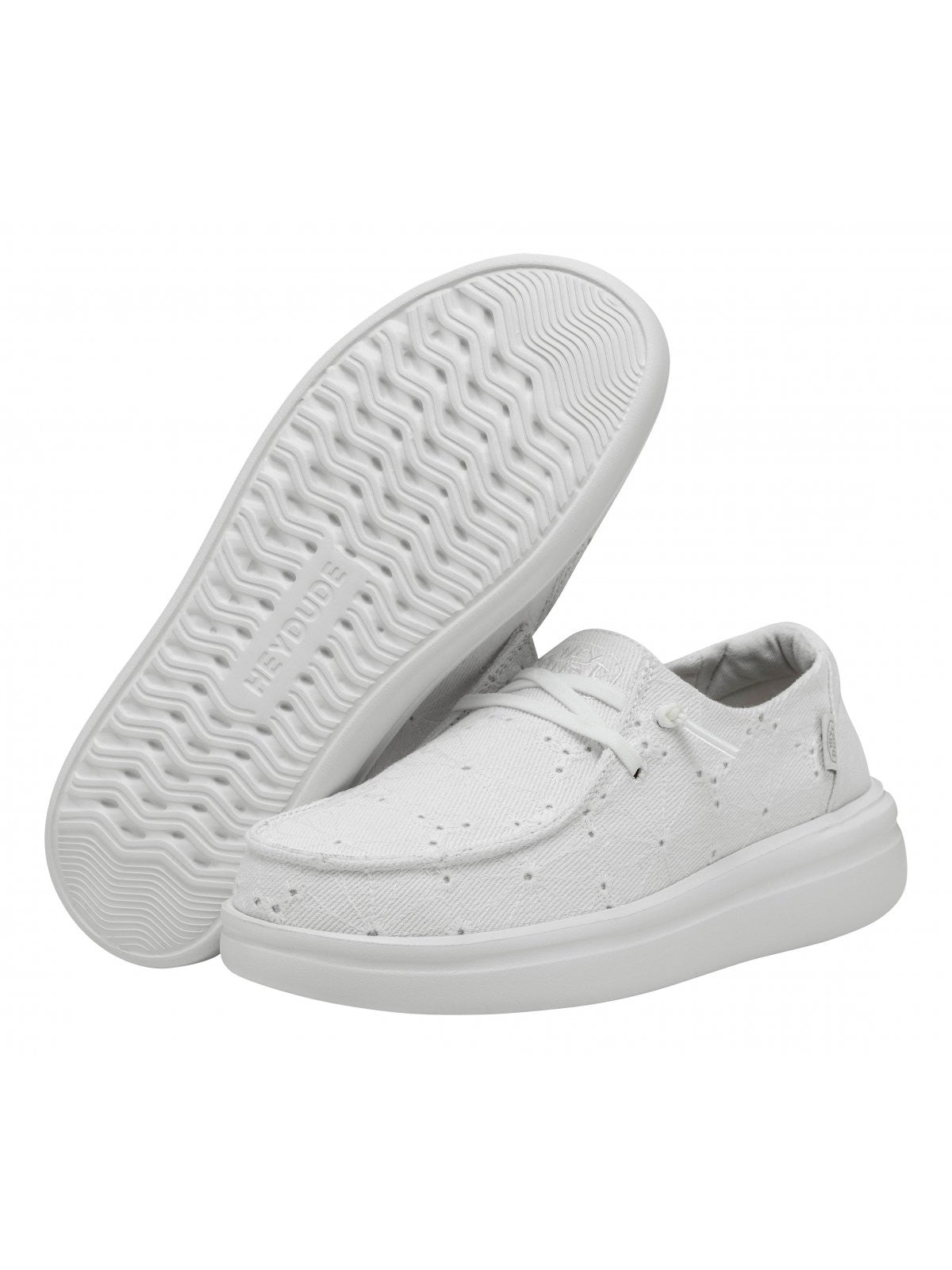 HEY DUDE Mocassin Wendy Rise Eyelet W HD.40075 9CT Blanc pour femme