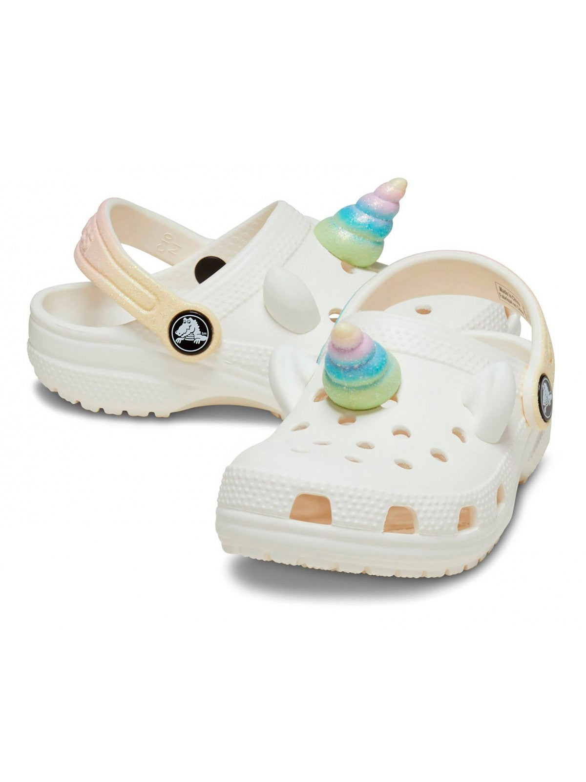 CROCS Slipper Kids and teens Cls IAM Rainbow Unicorn Clog T 209701 0WV White