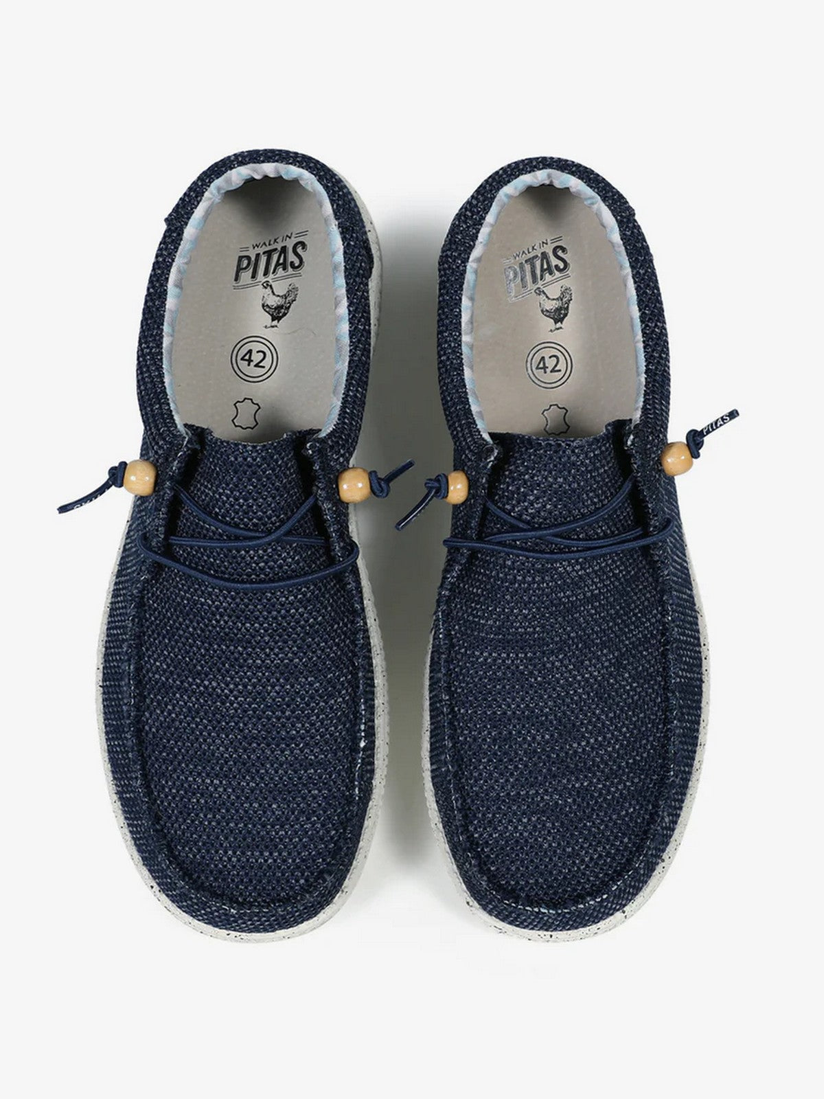 PITAS Mocassin Hommes WP150 W KNITTED PERISCOPE Bleu