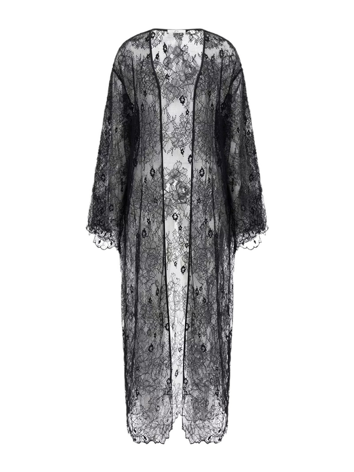 GUESS BEACHWEAR Robe kimono longue pour femme O4GX10 KC9S0 JBLK Noir