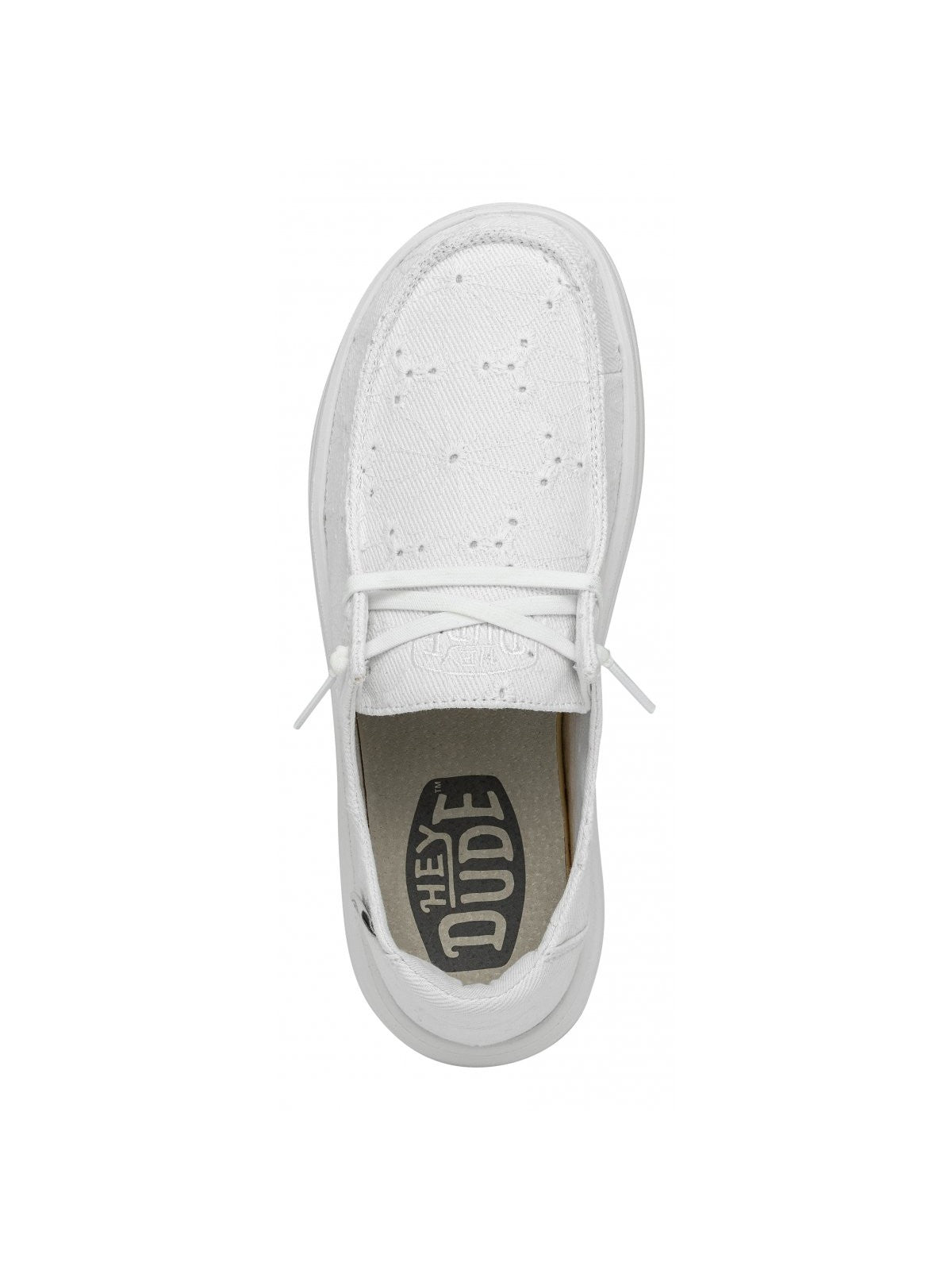 HEY DUDE Mocassin Wendy Rise Eyelet W HD.40075 9CT Blanc pour femme