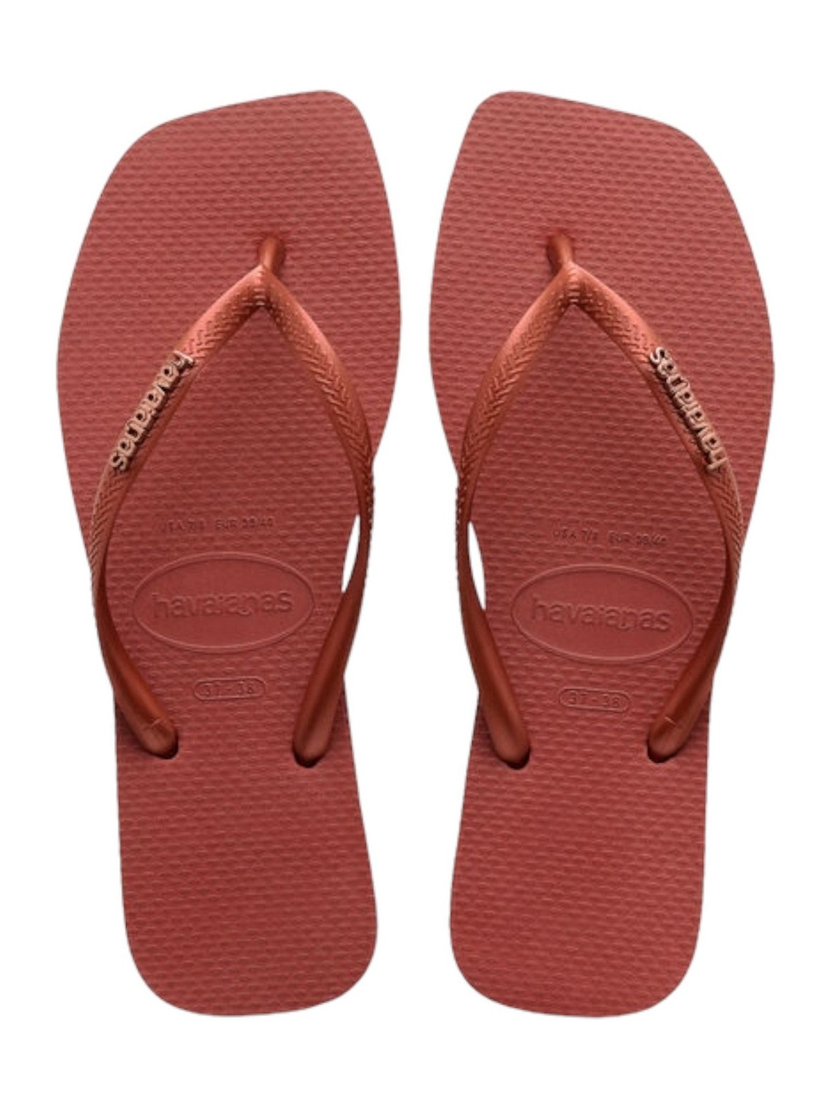 HAVAIANAS Tongs femmes Hav. logo carré métallique 4148257.5416 Rouge