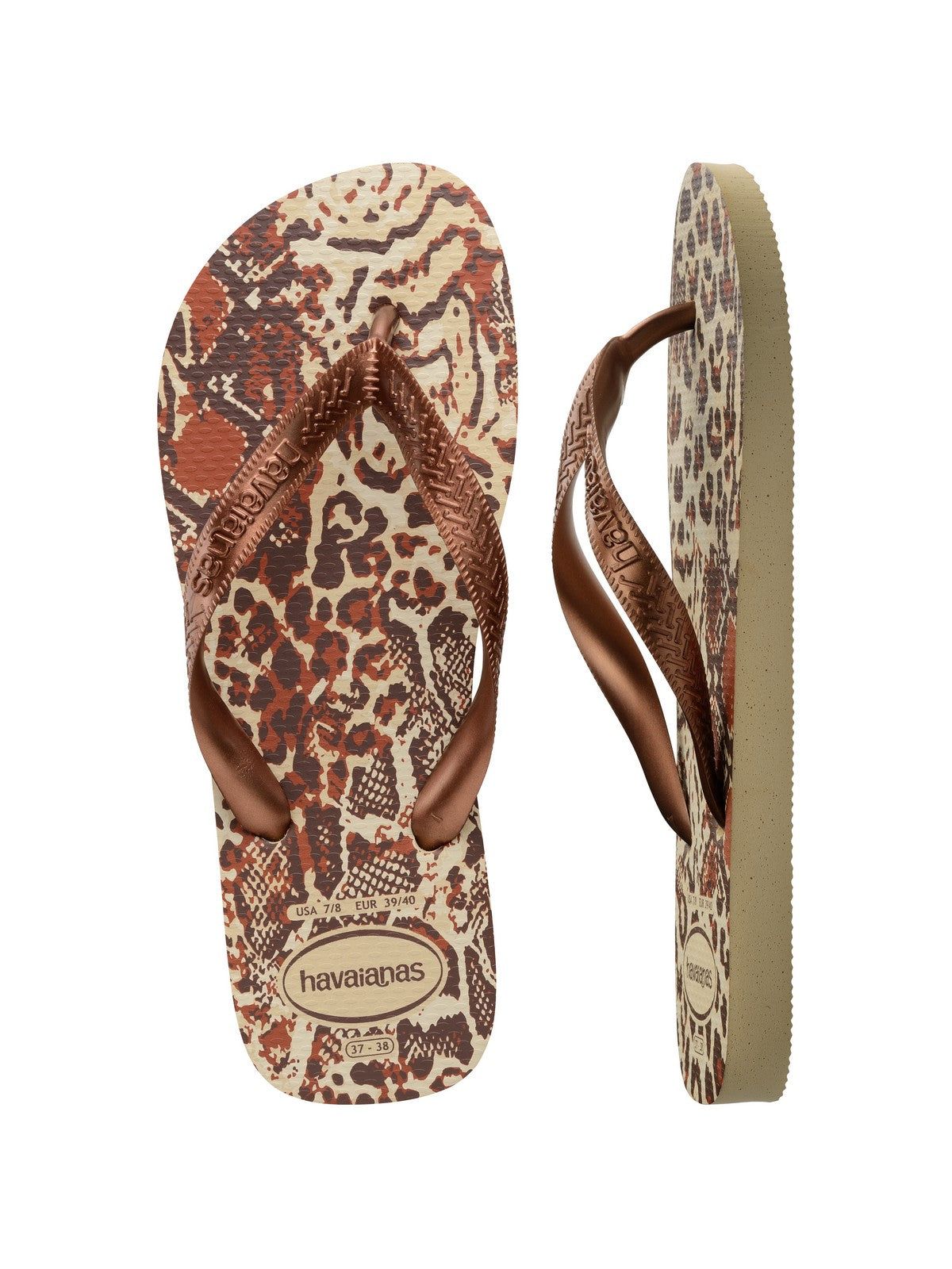 Tongs pour femmes HAVAIANAS Hav. Top animals 4132920.7440 Beige