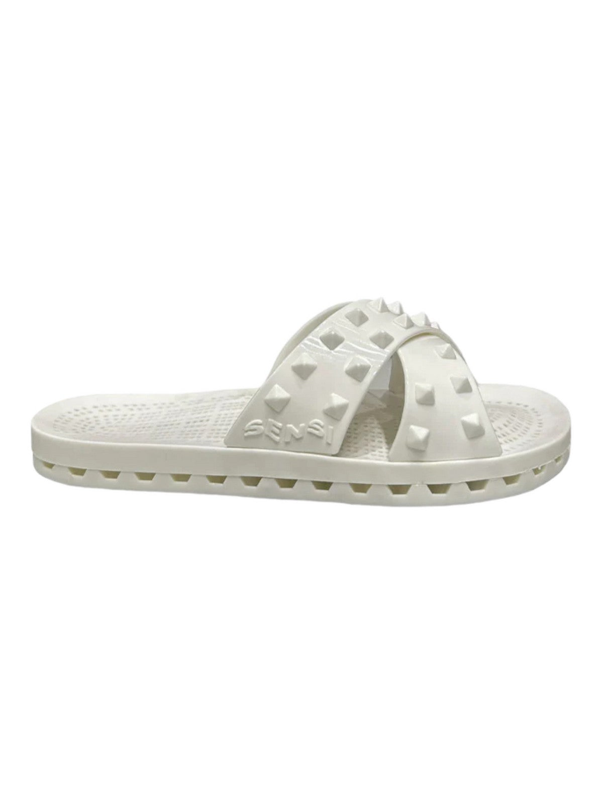 SENSI Ciabatta Unisex adulto Amalfi pyramid lady 4400/L 002 Bianco