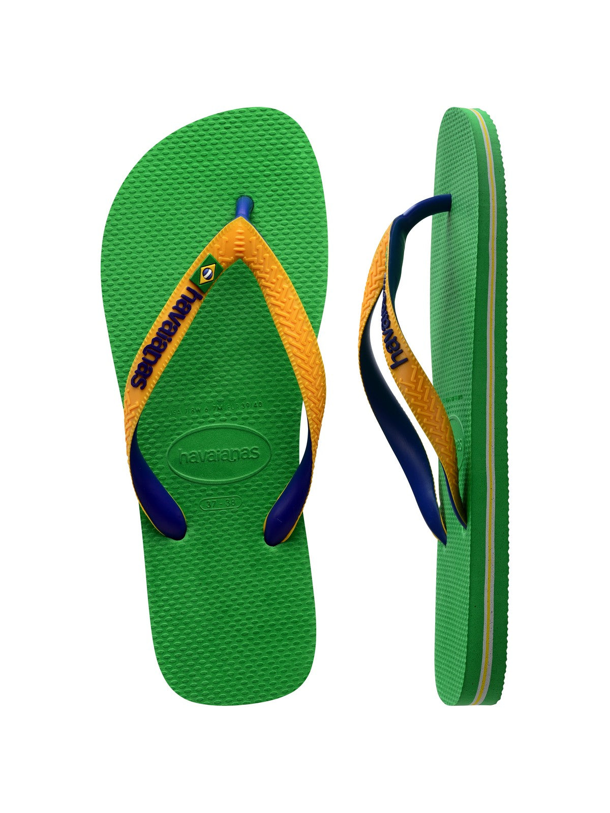 Tongs unisexes adultes HAVAIANAS Hav. Brasil mix 4123206.1985 Vert