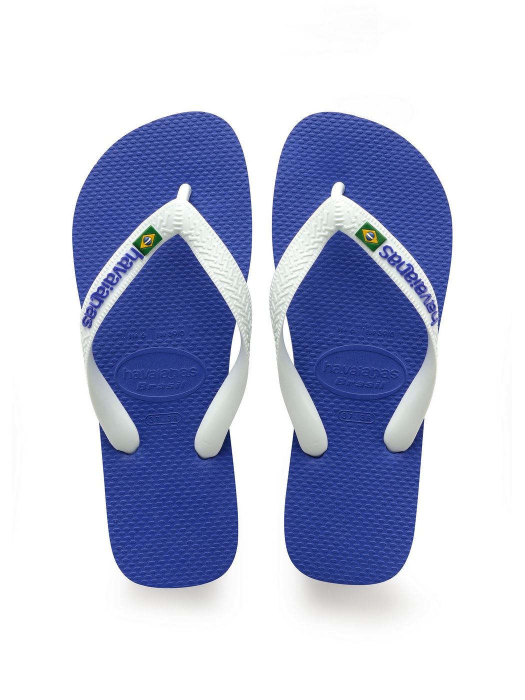 Tongs unisexes adultes HAVAIANAS Hav. Brasil 4110850.2711 Bleu