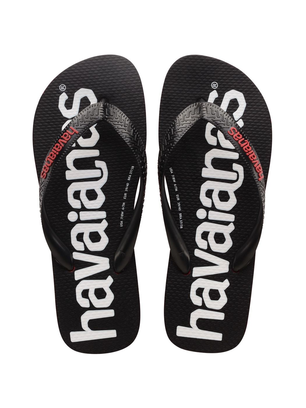 Tongs unisexes adultes HAVAIANAS Hav. Top logomania 2 4145741.2090 Rouge