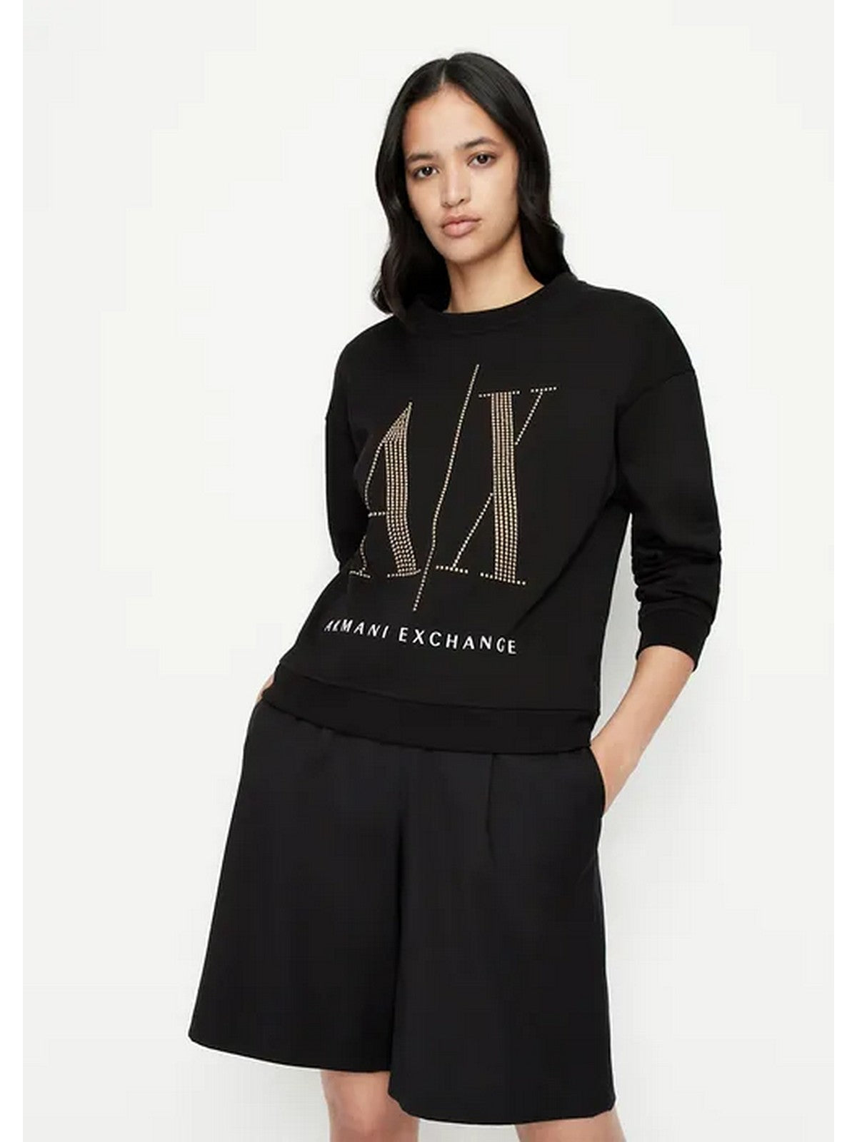 ARMANI EXCHANGE Sweatshirt Femme 8NYM01 YJ68Z 8268 Noir