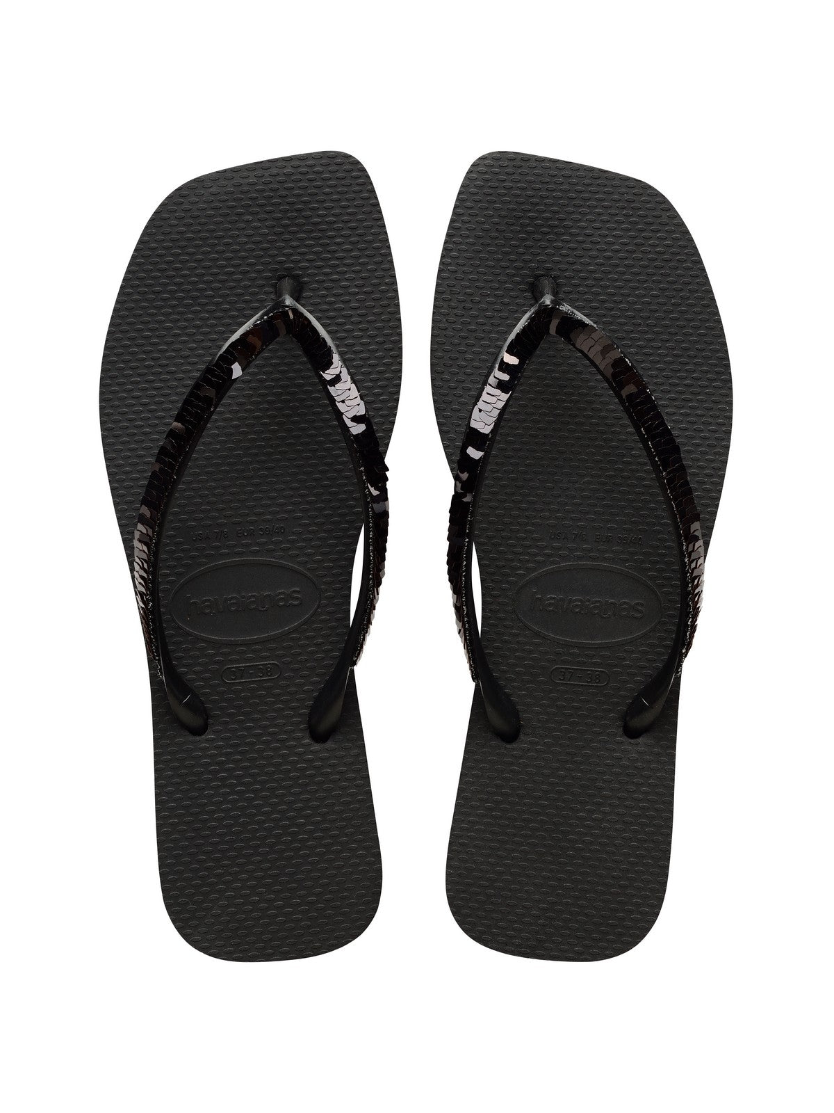 HAVAIANAS Tongs femmes Hav. Square magic sequin 4148272.0090 Noir