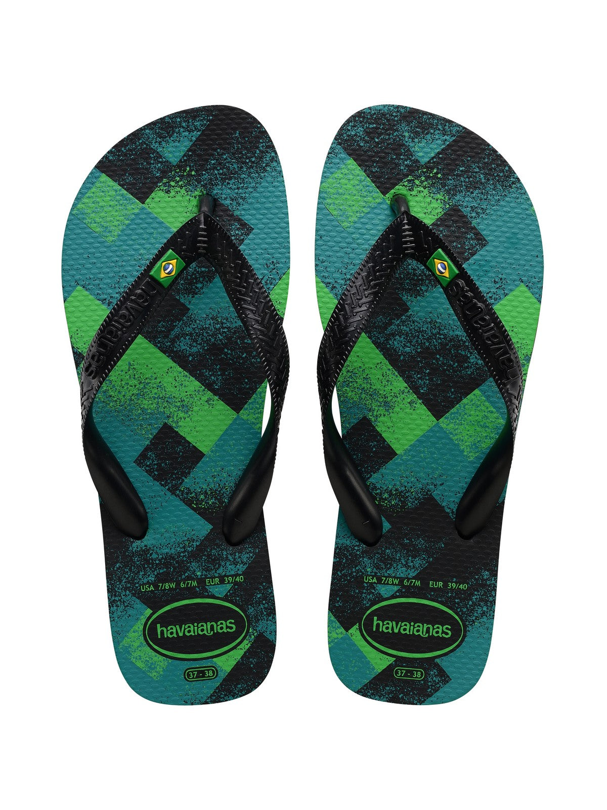 Tongs unisexes adultes HAVAIANAS Hav. Brasil Fresh 4145745.7662 Noir