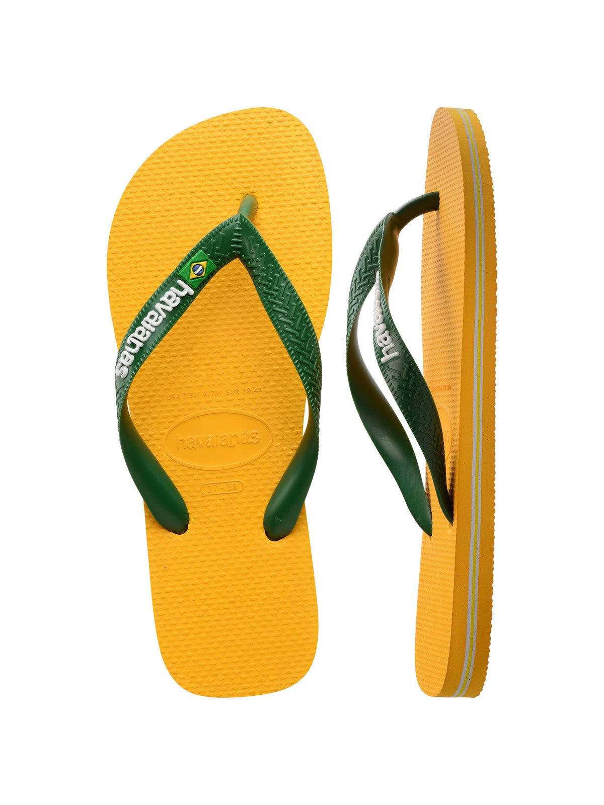 HAVAIANAS Tongs femmes Hav. Brasil logo 4110850.1740 Jaune