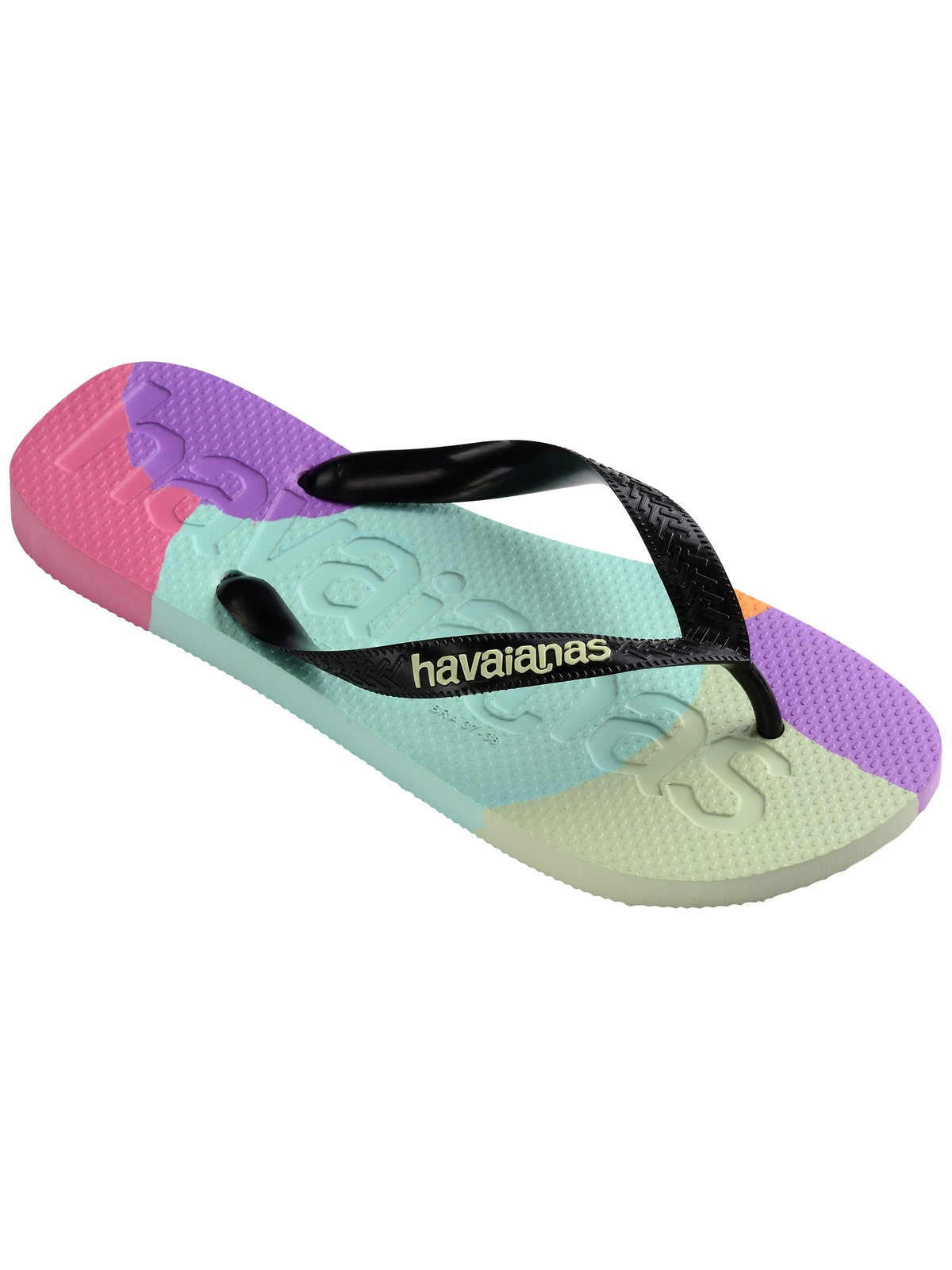 HAVAIANAS Tongs femmes Hav. Top logomania colours II 4147526.0090 Noir